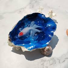 Check spelling or type a new query. Goldfish Resin Painting In Oyster Shell Resin Art Fish Art Etsy In 2021 3d Resin Painting Resin Painting Fish Art