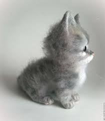 Love This Kitty Feltedcat Needlefeltedcat Love This Kitty Feltedcat Felt Animals Felt Cat Wool Animals