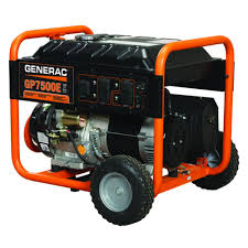Generac 7 500 Watt Gasoline Powered Electric Start Portable Generator 5943 Portable Generator Gas Powered Generator Emergency Generator