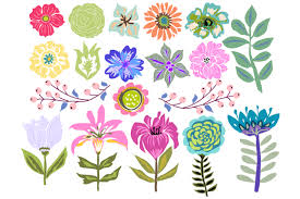 Flowers Clip Art 19 Illustrations Digital Flowers Flower Clipart Flower Illustration