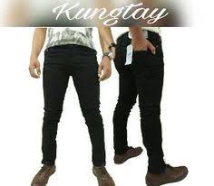 Jeans Size 35 36 37 38 Big Jumbo Skinny Pensil Denim Celana Pria Panjang Bio Blitz On Model Hitam Blue Black Navy Warna Fashion Bah Black Jeans Pants Black