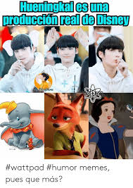 Sigo aquí pensando en que sigo aquí pensando en que soy fanático de to' tus gritos, te necesito enseñame este cuerpecito jajajaja, otra más pa' la lista ¡vamos! Hueningkai Es Una Produccion Real De Disney Tlan Headphone R Wattpad Humor Memes Pues Que Mas Disney Meme On Me Me