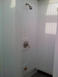 Vinyl Beadboard Beadboard Bathroom Shower Surround Bathroom Remodel Pictures