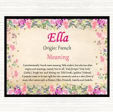Ella Name Meaning Dinner Table Placemat Floral In 2020 Names With Meaning Names Nina Name