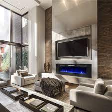 Combine with attractiveness and practicality, this 60 inch electric fireplace will enlighten your home. Xtremepowerus 60 Recessed Electric Fireplace In Wall Wall Mounted Electric Heater Fireplace 750w 1 Home Fireplace Linear Fireplace Recessed Electric Fireplace