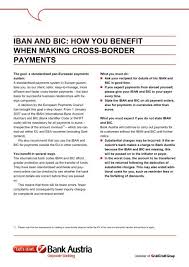 Unicredit bank austria business indicator. Iban And Bic How You Benefit When Making Cross