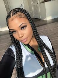 On the smaller front braids, she accessorizes with beads. 96 Straight Back Ideas Braided Hairstyles Natural Hair Styles Cornrow Hairstyles