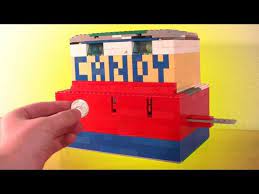 The blue and gray base is 10 studs by 16 studs. A Lego Candy Machine Youtube