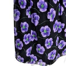 Details polyester short elastic sleeves tie up back front leg slit shirred back harley dress black floral print. Anthony Muto Vintage Purple And Black Floral Dress Size 4 For Sale At 1stdibs