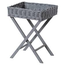 Household essentials® water hyacinth wicker basket with handles. Grey Wicker Basket Butler Tray Only Oak Furniture