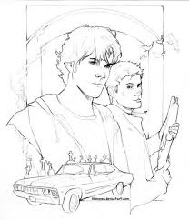 Supernatural Coloring Pages Supernatural Art Nouveau Clean By Kleinmeli Coloring Books Supernatural Drawings Coloring Pages