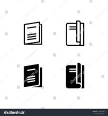 Magazine Icon Design Magazine Brochure Catalog Tabloid Publication Icon Logo Vector Symbol Set Sign Design Button Vector Logo Image Icon