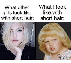 Tall girl fucks short guy. What Other Girls Look Like With Short Hair What I Look Like With Short Hair Girls Meme On Me Me