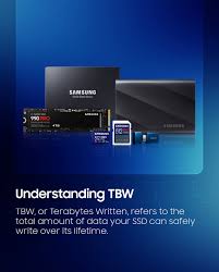 What's TBW and why does it matter? It stands for Terabytes Written—a key  number that shows how much data your #SamsungSSD can safely write over its  lifetime. The higher the TBW, the