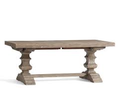 Vintage stag minstrel swivel extending dining table with drawer. Banks Extending Dining Table Pottery Barn