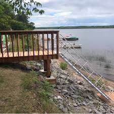 Aluminum dock stairs with railing. Aluminum Stairs Alumidock