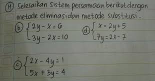 2x + 3y = 8. Selesaikan Sistem Persamaan Berikut Dengan Metode Eliminasi Dan Metode Substitusi Metode Brainly Co Id