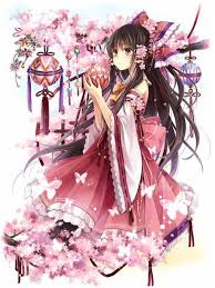 東方 touhou かわいいアニメガール アニメ着物 イラスト