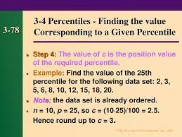 The percentile calculator can create a table listing each 5th percentile, also showing quartiles and deciles. Chapter 3 Data Description Ppt Download