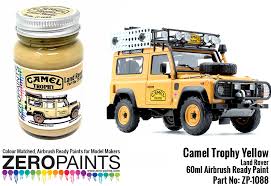 While the camel trophy might have faded a bit from popular memory, items from the event have become some colors are even on sale. Camel Trophy Yellow Paint 60ml Zp 1088 Zero Paints