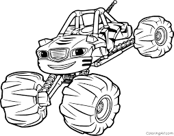Blaze And The Monster Machines Coloring Pages Coloringall
