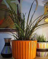 Vintage pots are scientifically designed to ensure the best breathability and watering mechanisms to ensure that your lovely plants and flowers keep at excitingly low rates, vintage pots suppliers and manufacturers ought to consider purchasing these in larger quantities for their business purposes. Fabulous Retro Orange Marei Keramic Large Planter With Jasba Keramic West German Ceramics All Available At Global Retr Planters Orange Plant Large Planters