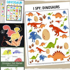 free dinosaur printables for preschool fun a day