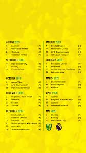 Match status / kick off time match details; Download Your 2019 20 Premier League Fixture Wallpapers News Norwich City
