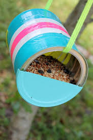 Bird Feeder Crafts For Kids How To Make A Recycled Can Bird Feeder Momtastic Diy Recycled Projects Recycle Cans Bird Feeder Craft