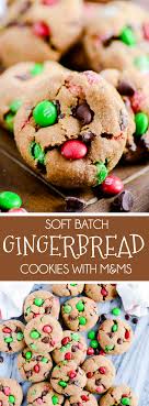 Soft Batch Gingerbread M M Cookies Recipe Soft Gingerbread Cookies Delicious Christmas Cookies Cookies Recipes Christmas