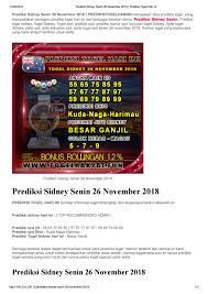 Xxxx xxxx xxxx xxxx xxxx xxxx 4403. Prediksi Sidney Senin 26 November 2018 Prediksi Togel Hari Ini By Tan Sister Issuu