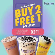 Expired shopee massive deal inside 30% off voucher code. Now Till 31 Dec 2020 Tealive December Self Order Buy 2 Free 1 Promo Code Promotion Everydayonsales Com