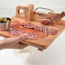 Guillotine A Charcuterie Avec Plateau Bron Coucke Guillotine A Saucisson Saucisson Plateau De Service