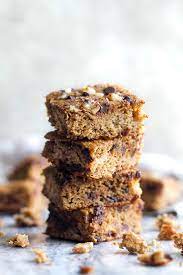 Spread evenly in the prepared pan. Flourless Banana Blondies Running With Spoons