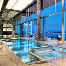 Mega Mansions On Instagram Beautiful Home Interior Follow Lux Interiors Indoor Swimming Pools Amazing Swimming Pools Luxury Penthouse
