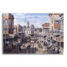 Epic Art 'Rush Hour Los Angeles, Spring St. Looking North' by Stanton  Manolakas, Acrylic Glass Wall Art
