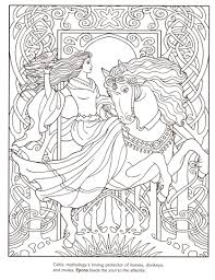 Epona Rhiannon Dover Publishing Goddesses Coloring Page Celtic Coloring Coloring Books Coloring Pages