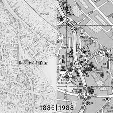 Tetszőlegesen nagyítható, címkereső és útvonaltervező funkcióval. The Map Of The Centre Of Berettyoujfalu From 1886 And 1988 Source Download Scientific Diagram