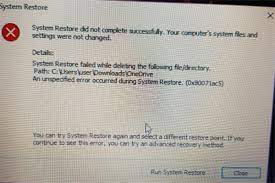Unable Do A System Restore Hp Support Community 6721843