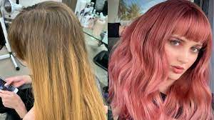 Permanent Rose Gold Hair Color Youtube In 2020 Hair Color Rose Gold Gold Hair Colors Blonde Hair Transformations