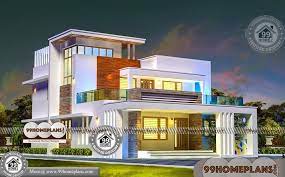 This 4 bedroom modern house is 185 sq.m. 4 Bedroom House Design With Two Story Contemporary Flat Roof Plans