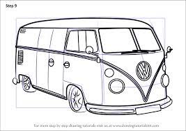 Learn How To Draw Volkswagen Van (Other) Step By Step : Drawing Tutorials