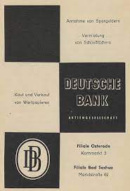 Hier finden sie eine übersicht aller deutsche bank filialen in osterode. Osteroder Reklame Deutsche Bank Archiv Vegelahn Archiv Vegelahn 2018