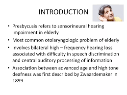 Image result for Presbycusis