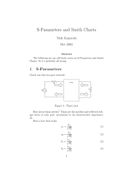 S Parameters And Smith Charts
