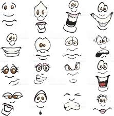 Easily Mix And Match Faces To Create Virtually Any Expression Zeichentrickgesichter Cartoon Zeichnungen Gesicht