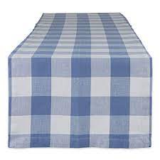 Spa blue buffalo check table runner. Dii Buffalo Check Collection Classic Tabletop Table Runner 14x72 Stonewash Blue From Dii Accuweather Shop