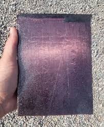 Fiber Optic Glass Dark Purple Block