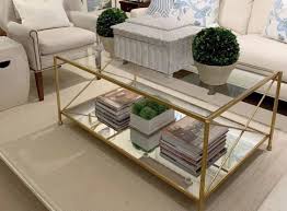 Iris Gold Leaf 2 Shelves Coffee Table Coffee Table Decor Living Room Coffee Table Living Room Coffee Table