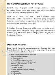 Dasar hukum kontrak konstruksi peraturan pemerintah (pp) no 29 tahun 2000 tentang penyelenggaraan pekerjaan jasa konstruksi p e l. Kontrak Konstruksi Pdf